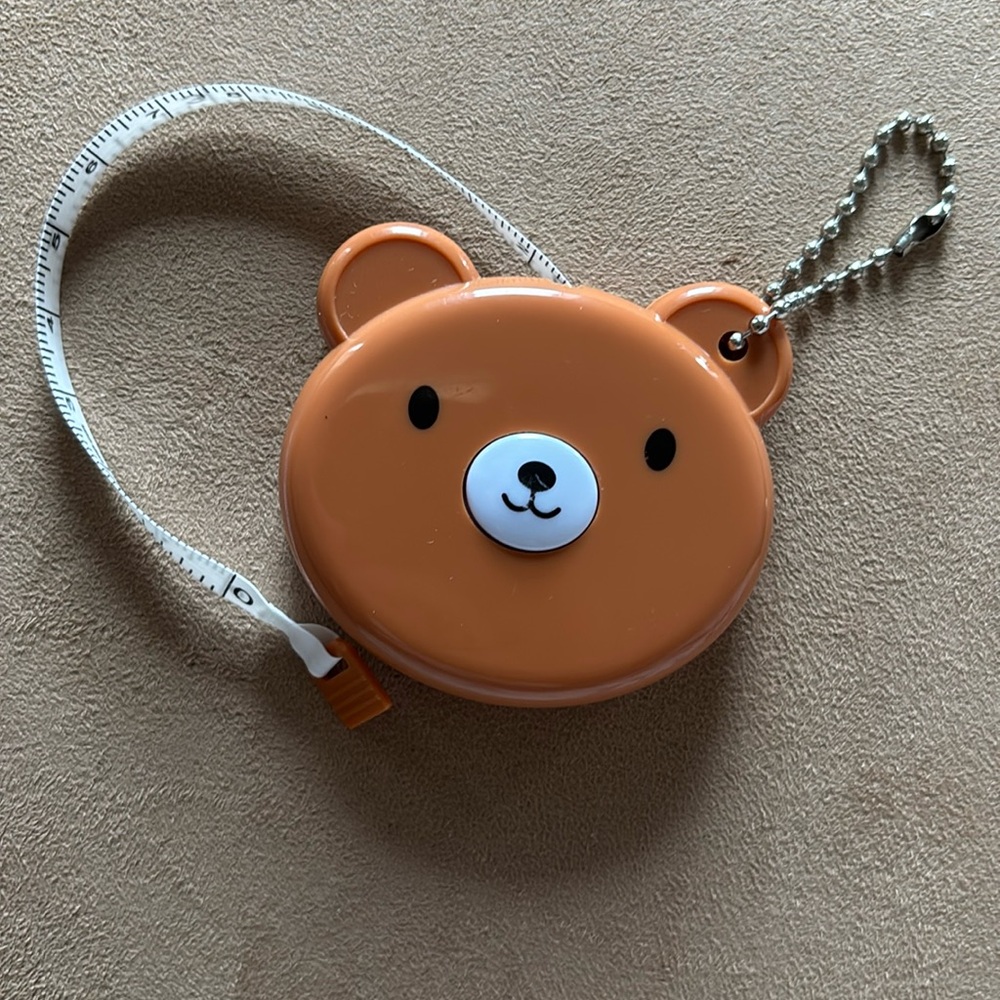 Orange Bear measuring tape with Chain new